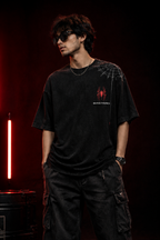 Spiderman : Being More Acid Wash Oversized Tee