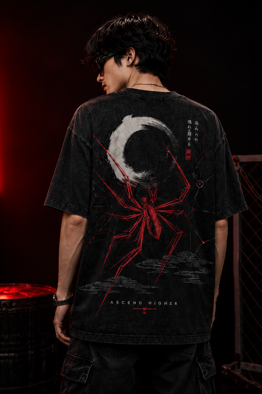 Spiderman :  Eclipse Edition Acid Wash Oversized Tee