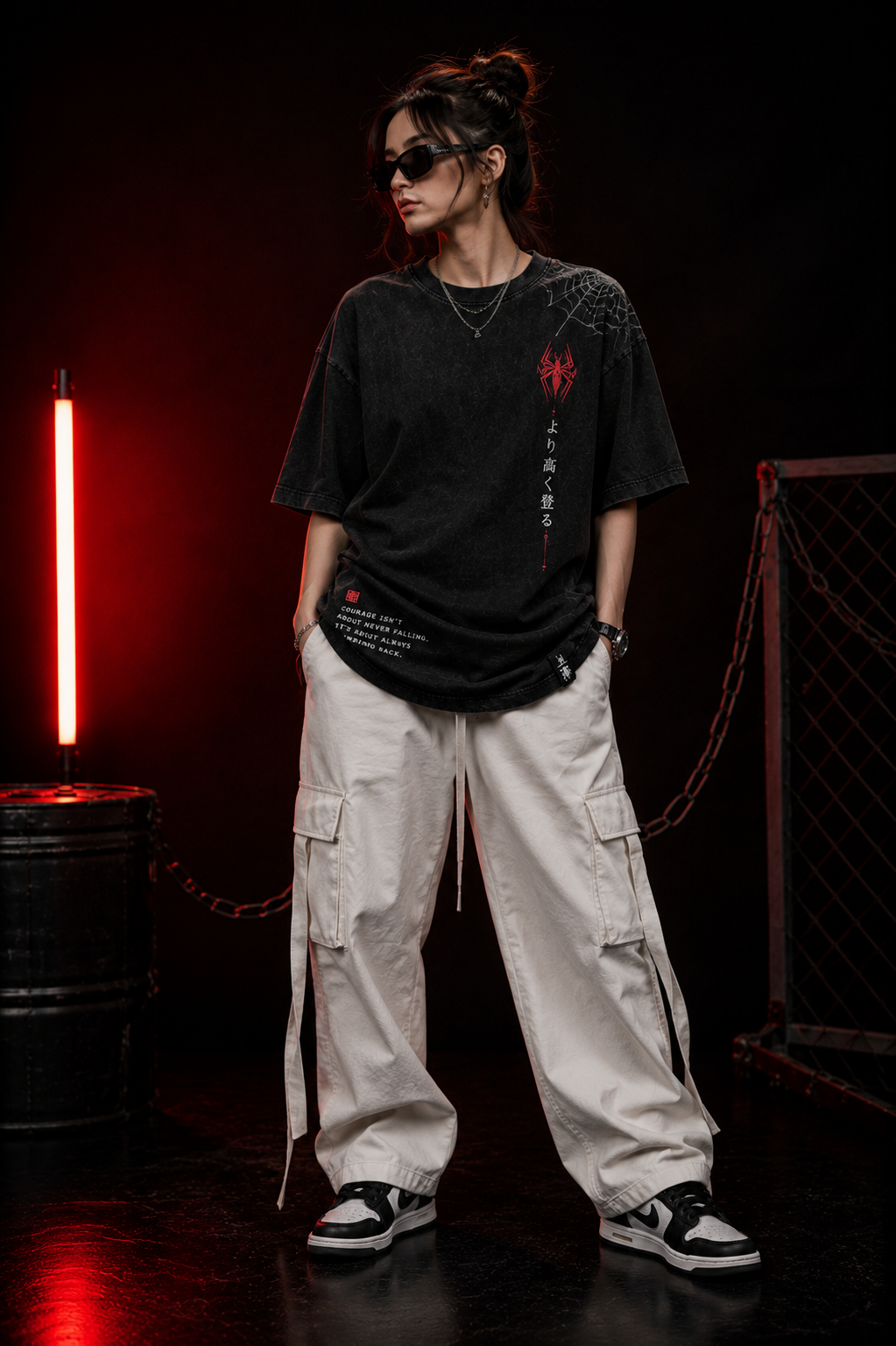 Spiderman :  Eclipse Edition Acid Wash Oversized Tee