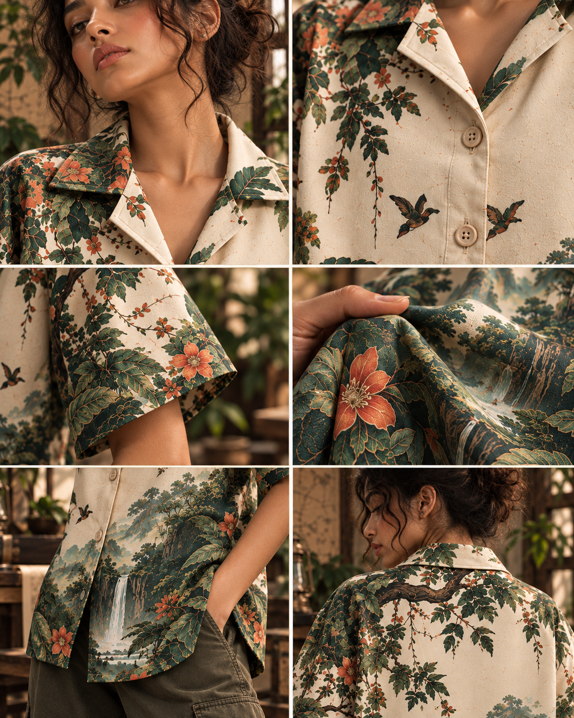Forest Quest 2.0 women's printed casual shirt with Indian mythology design by ZERO CODE - view 2