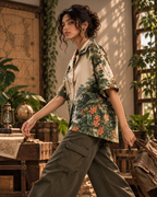 Forest Quest 2.0 women's printed casual shirt with Indian mythology design by ZERO CODE - view 4