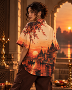Ayodhya Sunset.exe women's printed casual shirt with Indian mythology design by ZERO CODE - view 4