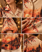 Ayodhya Sunset.exe women's printed casual shirt with Indian mythology design by ZERO CODE - view 6