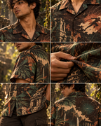 Vanara Signal men's printed casual shirt with Indian mythology design by ZERO CODE - view 6