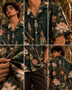 Astra Garden men's printed casual shirt with Indian mythology design by ZERO CODE - view 6
