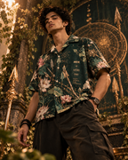 Astra Garden men's printed casual shirt with Indian mythology design by ZERO CODE - view 3