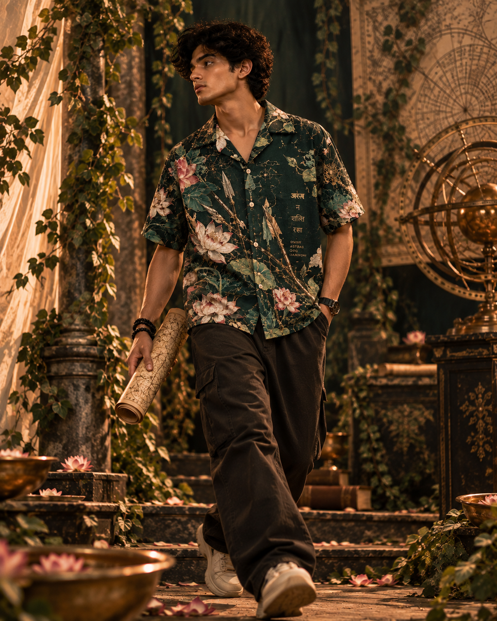 Astra Garden men's printed casual shirt with Indian mythology design by ZERO CODE - view 4