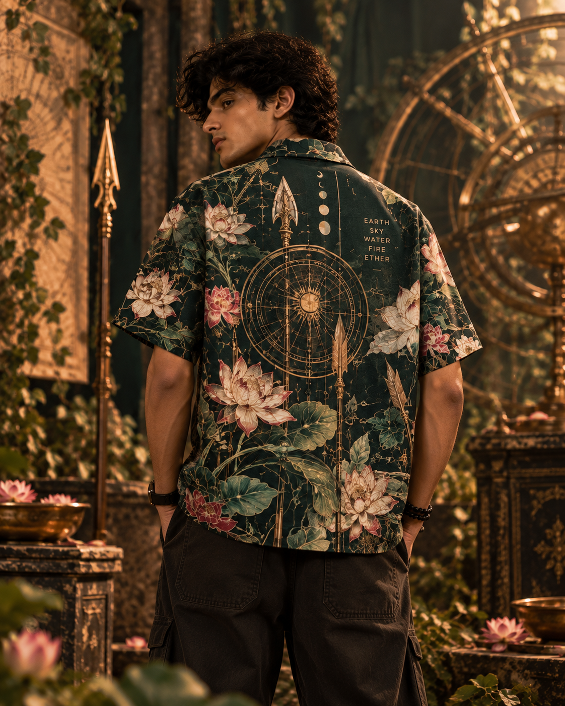 Astra Garden men's printed casual shirt with Indian mythology design by ZERO CODE - view 2