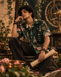 Astra Garden men's printed casual shirt with Indian mythology design by ZERO CODE