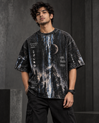 Trishul Void men's oversized t-shirt with Indian mythology design by ZERO CODE - view 2