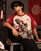 Gada Impact men's oversized t-shirt with Indian mythology design by ZERO CODE
