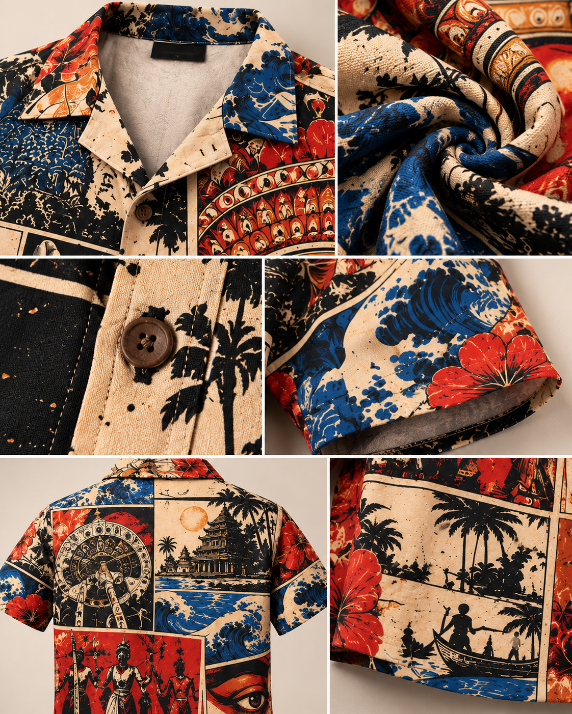 Malabar Panels men's printed casual shirt with Theyyam anime design by ZERO CODE - view 5