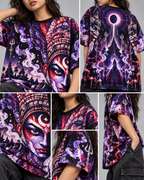 Night Oracle women's oversized t-shirt with Theyyam anime design by ZERO CODE - view 6