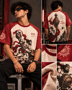Gada Impact men's oversized t-shirt with Indian mythology design by ZERO CODE - view 2