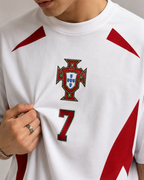 Portugal No. 7 Oversized Football T-Shirt – White Edition
