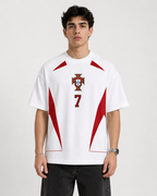 Portugal No. 7 Oversized Football T-Shirt – White Edition