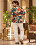 Bazaar Mirage men's printed casual shirt with Madhubani folk-art design by ZERO CODE