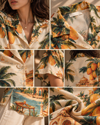 Mango Palace women's printed casual shirt with tropical Indian resort design by ZERO CODE - view 6
