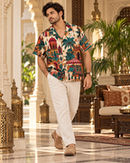 Bazaar Mirage men's printed casual shirt with Madhubani folk-art design by ZERO CODE - view 4