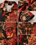 Temple After Midnight men's printed casual shirt with Theyyam anime design by ZERO CODE - view 5