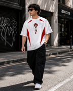 Portugal No. 7 Oversized Football T-Shirt – White Edition