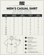 ZERO CODE men's printed casual shirt - product information