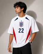 England No. 22 Oversized Football T-Shirt – White Edition