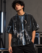 Trishul Void men's oversized t-shirt with Indian mythology design by ZERO CODE - view 3