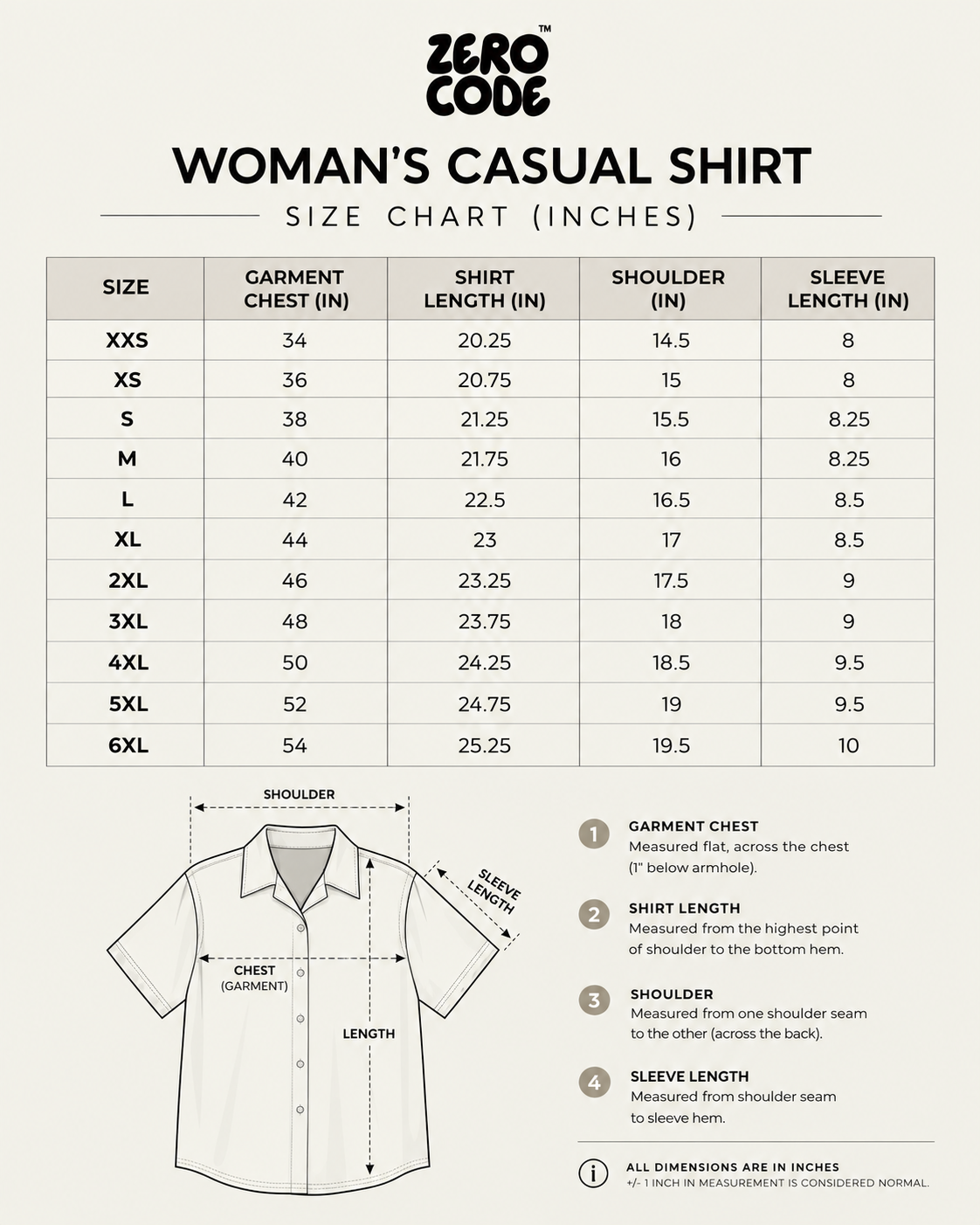 ZERO CODE women's printed casual shirt - product information