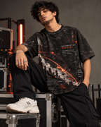 Brahmastra Warning men's oversized t-shirt with Indian mythology design by ZERO CODE - view 3
