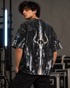 Trishul Void men's oversized t-shirt with Indian mythology design by ZERO CODE - view 4