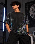 Chakra Overclock men's oversized t-shirt with Indian mythology design by ZERO CODE - view 4