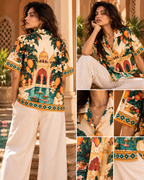 The Palace women's printed casual shirt with Madhubani folk-art design by ZERO CODE - view 5