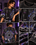 Chakravyuh Error women's oversized t-shirt with Indian mythology design by ZERO CODE - view 6